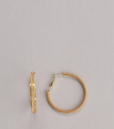 Classic Twist Rhinestone Hoop Earrings