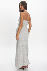 Duma Knit Maxi Skirt Light Grey