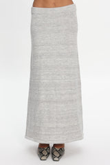Duma Knit Maxi Skirt Light Grey