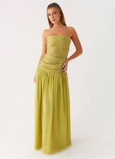 Dreamer Maxi Dress - Lime Zest