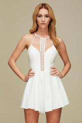 Wanderlust Sexy Club Romper White