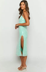 Caught Out Green Midi Dress