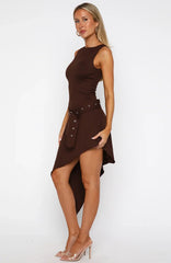 Worth My Time Midi Dress Chocolate