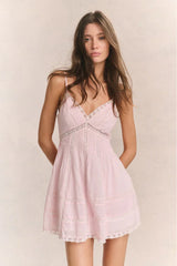 Docila Cotton Mini Dress - PINK