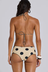 Lola Mini Short Bikini Bottoms In Polkadot Stripe