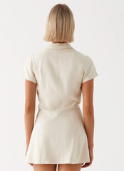 Russo Linen Mini Dress - Oatmeal