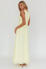Karine Pintuck Pleat Maxi Dress Butter