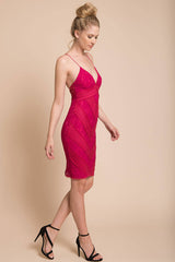 Yasmin Bodycon Dress Wine