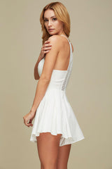 Wanderlust Sexy Club Romper White